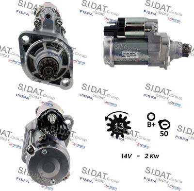 Sidat S12DE0633 - Starteris autospares.lv