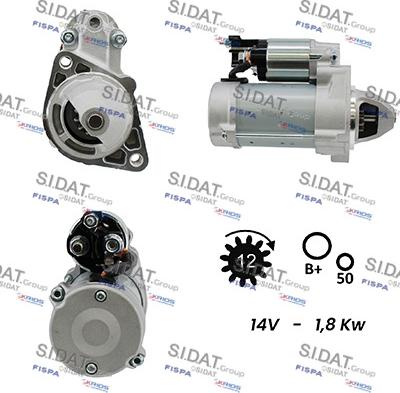 Sidat S12DE0049A2 - Starteris autospares.lv