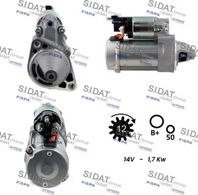 Sidat S12DE0049 - Стартер www.autospares.lv