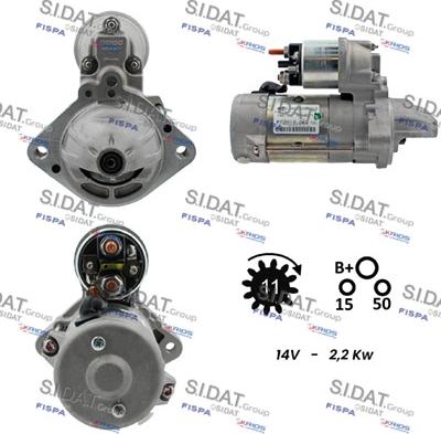 Sidat S12DE0057 - Starteris autospares.lv