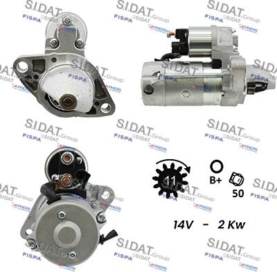 Sidat S12DE0088A2 - Starteris autospares.lv