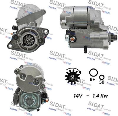 Sidat S12DE0079A2 - Стартер www.autospares.lv