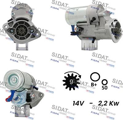 Sidat S12DE0167A2 - Стартер www.autospares.lv