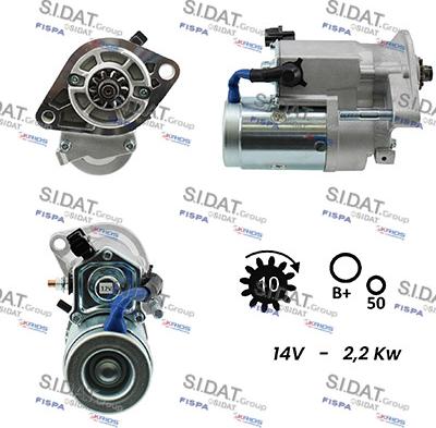 Sidat S12DE0135 - Starter www.autospares.lv