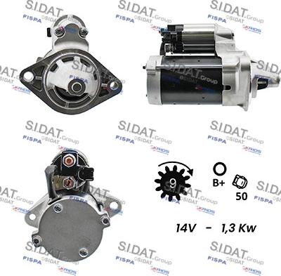 Sidat S12DE0136A2 - Starteris autospares.lv