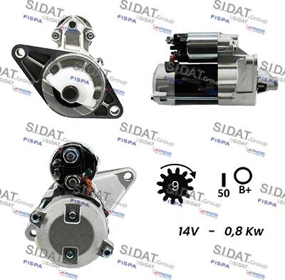 Sidat S12DE0138A2 - Starteris autospares.lv