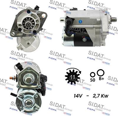 Sidat S12DE0137A2 - Starter www.autospares.lv