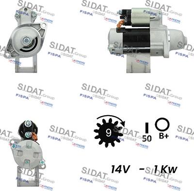 Sidat S12DE0122A2 - Стартер www.autospares.lv