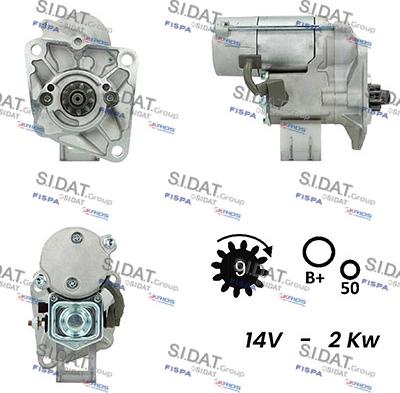 Sidat S12DE0179A2 - Стартер www.autospares.lv