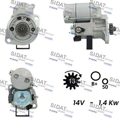 Sidat S12DE0398A2 - Стартер www.autospares.lv