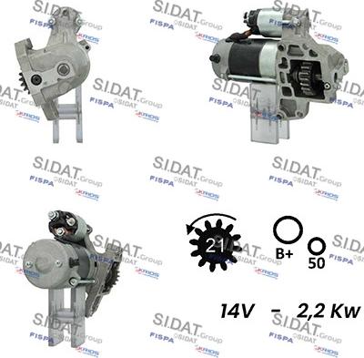 Sidat S12DE0345A2 - Starteris www.autospares.lv