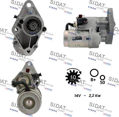 Sidat S12DE0347 - Starter www.autospares.lv