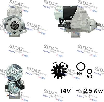 Sidat S12DE0356A2 - Starteris autospares.lv