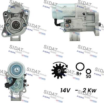 Sidat S12DE0321A2 - Стартер www.autospares.lv