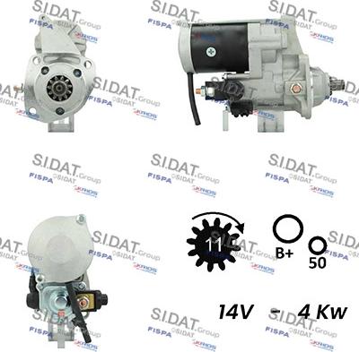 Sidat S12DE0374A2 - Starteris autospares.lv