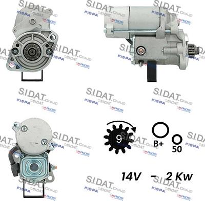 Sidat S12DE0296A2 - Starter www.autospares.lv