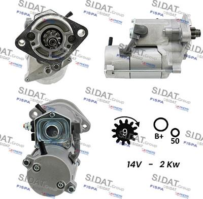 Sidat S12DE0257A2 - Starter www.autospares.lv