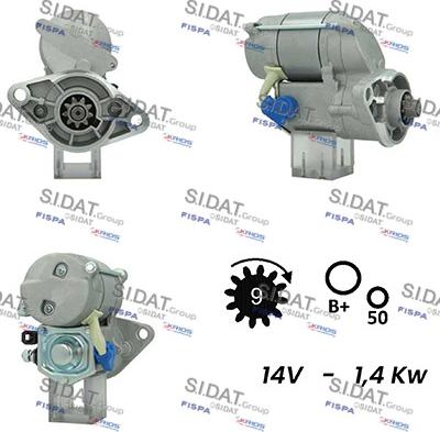 Sidat S12DE0224A2 - Стартер www.autospares.lv