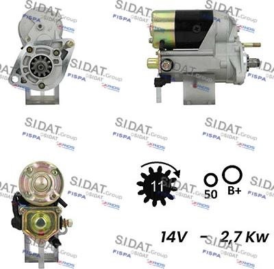 Sidat S12DE0228A2 - Starter www.autospares.lv