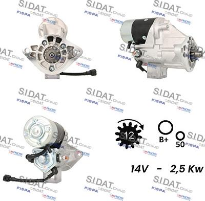 Sidat S12DE0767A2 - Starteris www.autospares.lv