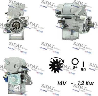 Sidat S12DE0719A2 - Starteris autospares.lv