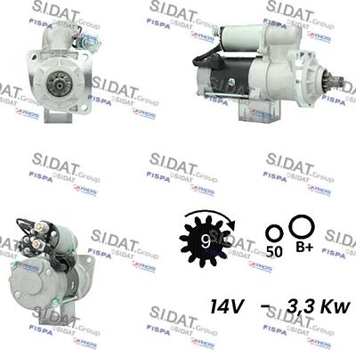 Sidat S12DR0471A2 - Стартер www.autospares.lv