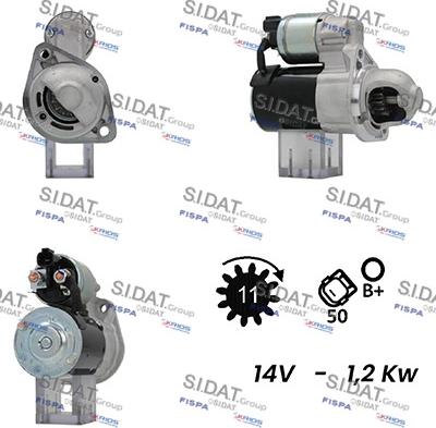 Sidat S12DR0558A2 - Starteris autospares.lv