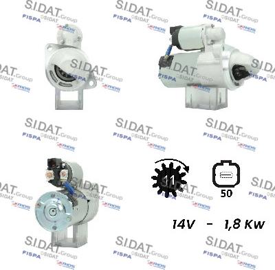 Sidat S12DR0563A2 - Starteris autospares.lv