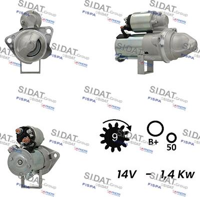 Sidat S12DR0538A2 - Starteris www.autospares.lv