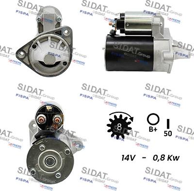 Sidat S12DR0092 - Starteris www.autospares.lv