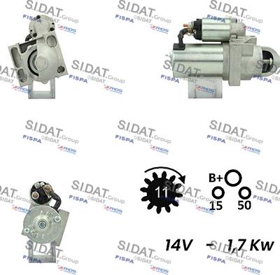 Sidat S12DR0307A2 - Starteris www.autospares.lv