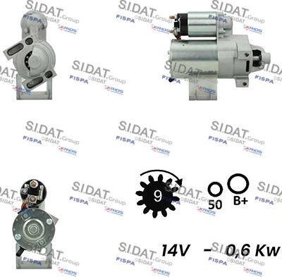 Sidat S12DR0375A2 - Starteris www.autospares.lv