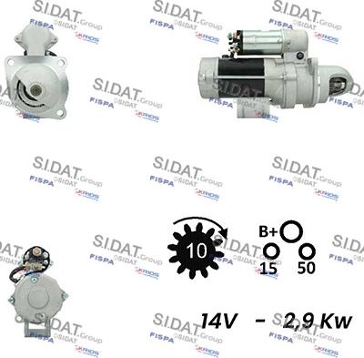 Sidat S12DR0749A2 - Starteris www.autospares.lv