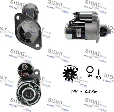 Sidat S12HT0567A2 - Стартер www.autospares.lv