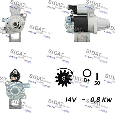 Sidat S12HT0518A2 - Starteris autospares.lv