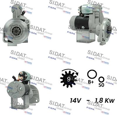 Sidat S12HT0537A2 - Starteris autospares.lv