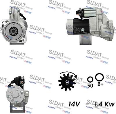 Sidat S12HT0575A2 - Starter www.autospares.lv