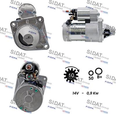 Sidat S12HT0009 - Стартер www.autospares.lv