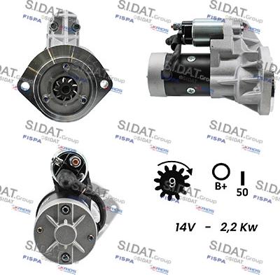 Sidat S12HT0038 - Starteris www.autospares.lv