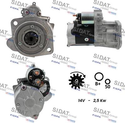 Sidat S12HT0190 - Starteris autospares.lv