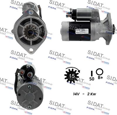 Sidat S12HT0815A2 - Starteris www.autospares.lv