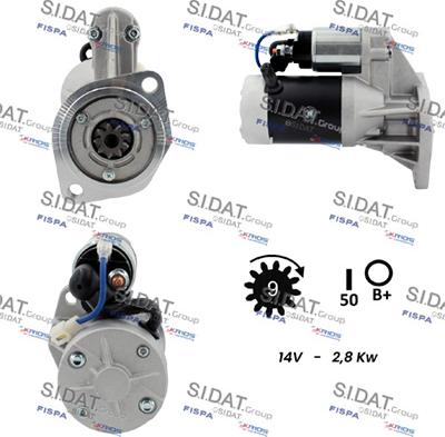 Sidat S12HT0817A2 - Starter www.autospares.lv