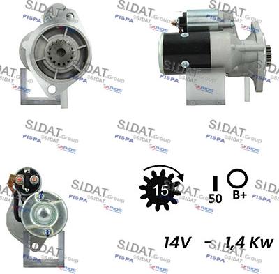 Sidat S12HT0312A2 - Starter www.autospares.lv