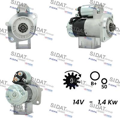 Sidat S12HT0204A2 - Стартер www.autospares.lv