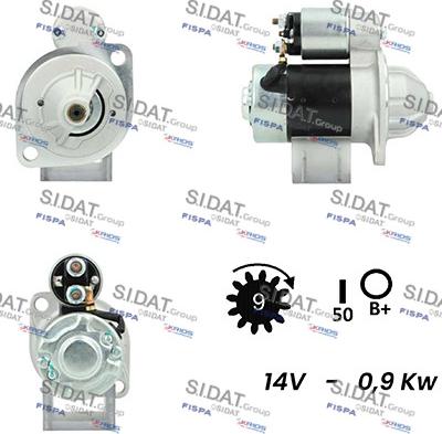 Sidat S12HT0200A2 - Стартер www.autospares.lv