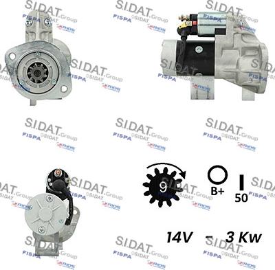 Sidat S12HT0216A2 - Starteris www.autospares.lv