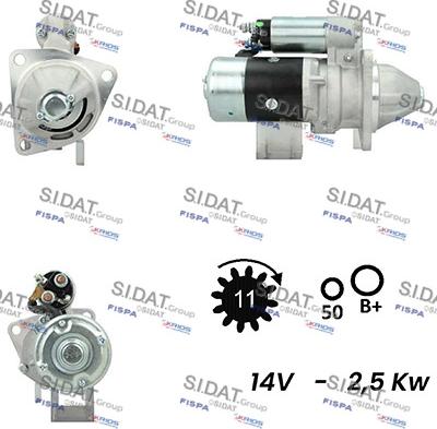 Sidat S12HT0765A2 - Starteris autospares.lv