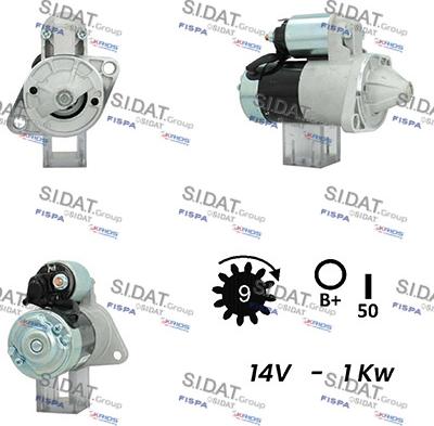 Sidat S12HT0766A2 - Starter www.autospares.lv