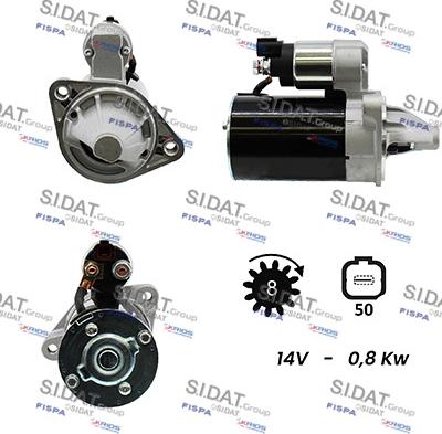 Sidat S12HY0772 - Starteris autospares.lv