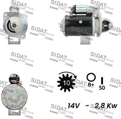 Sidat S12LU0154A2 - Стартер www.autospares.lv